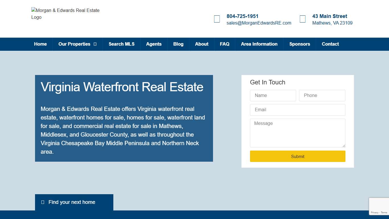 Virginia Waterfront & Coastal Real Estate Morgan & Edwards