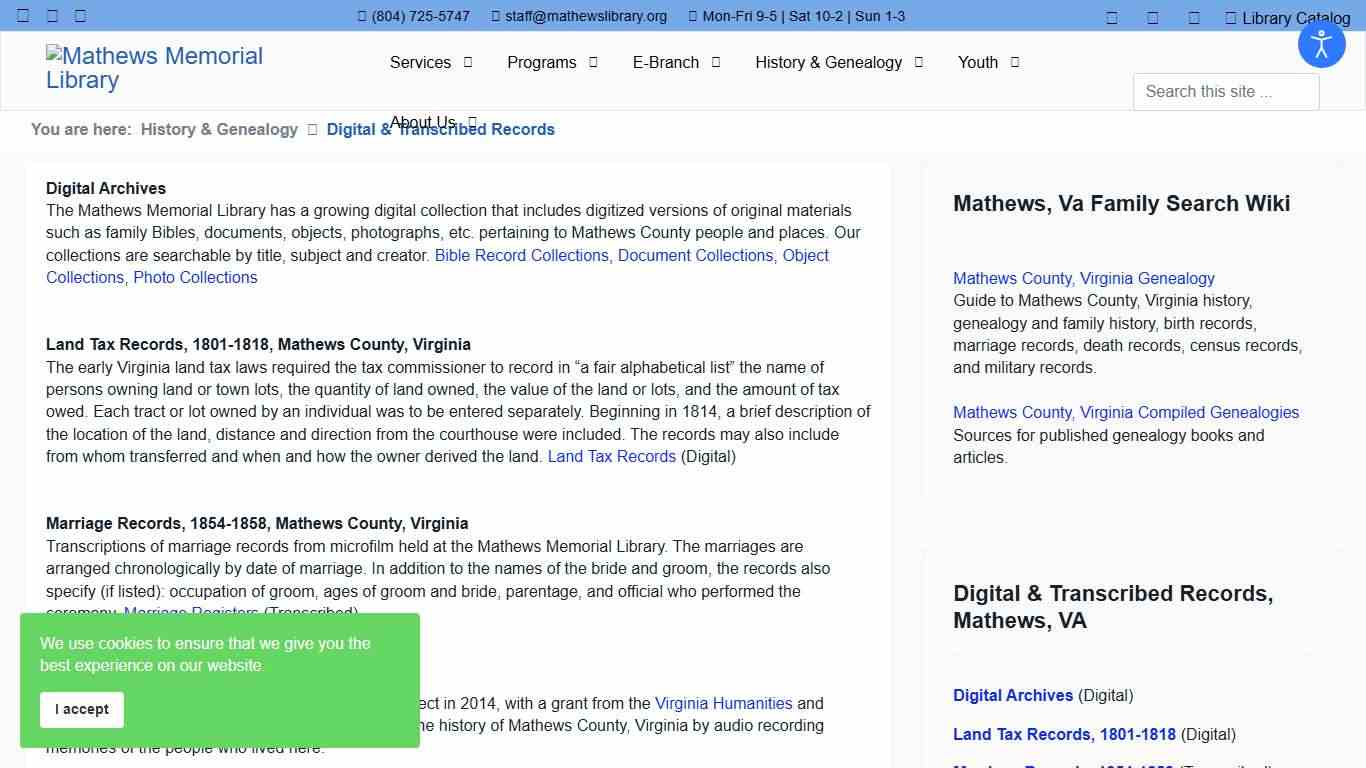 Digital & Transcribed Records